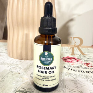 Rukhsar Rosemary Hair Oil, Non Sticky Nourishing Hair Oil for Silky, Smooth Hair 50ml