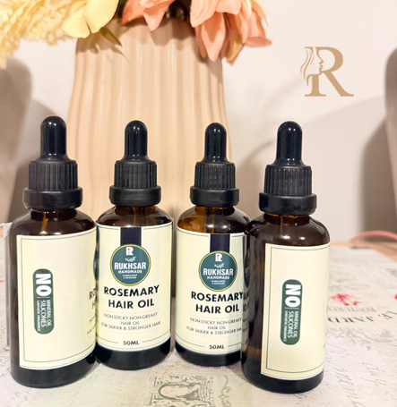 Rukhsar Rosemary Hair Oil, Non Sticky Nourishing Hair Oil for Silky, Smooth Hair 50ml - Image 2